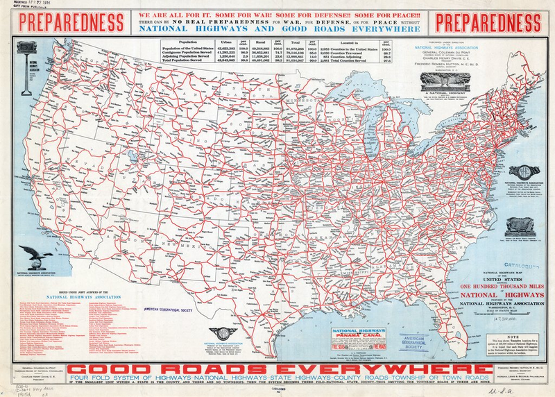 Illustration for article titled A Map Of The First Proposed U.S. Highway Network